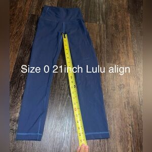 Lululemon Athletica Blue Leggings High-Waisted Smooth Finish